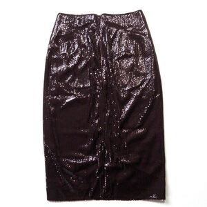 J. Crew Shimmering Burgundy Pencil Skirt